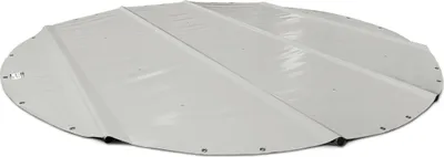 Immagine prodotto di SafeDeluxe® Telo rotondo per piscina senza pali (diametro del telo = 500 cm, grigio chiaro RAL7035) Telo di copertura avvolgibile per piscina in telone per camion