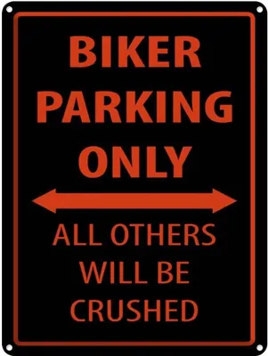 Produktbild von vianmo Blechschild 40x30 cm Fahrrad Biker parking only