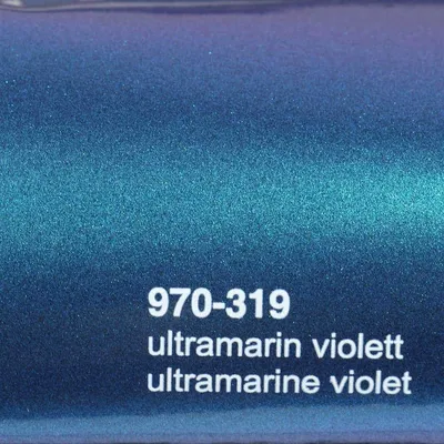 Produktbild von (25€/m²) Oracal 970RA Autofolie 319G Ultramarin-Violett Glanz Folie 152 cm Breite Laufmeterware gegossene Auto Folie selbstklebend