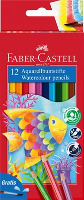 Immagine prodotto di Matite colorate FABER-CASTELL KINDER AQUARELL confezione da 12 pezzi