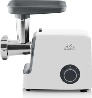 Produktbild von Fleischwolf AMBO III ETA507590000, 2200 W, 2 Geschwindigkeitstufen, REVERS Funktion, Edelstahl-Schleifmesser, Mahlplatten  und Mahlkammer