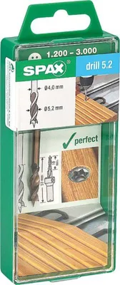 Produktbild von SPAX Bohrer Drill 5.2 mm für Terrassen Holz auf Aluminium 19 mm Gewindelänge ( 5009409875005 )