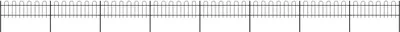 Produktbild von Cloris Designermöbel Gartenzaun mit Bügel-Design Stahl 13,6 x 0,6 m Schwarz 2024 Neu