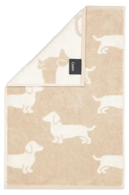Productafbeelding van Cawö gastendoek "We love Dogs" 6246-33, model "Dackel", natuurmotief, 30x50 cm