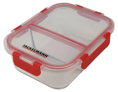 Image de Boîte à repas en verre avec deux compartiments 1000 ml Fackelmann Move