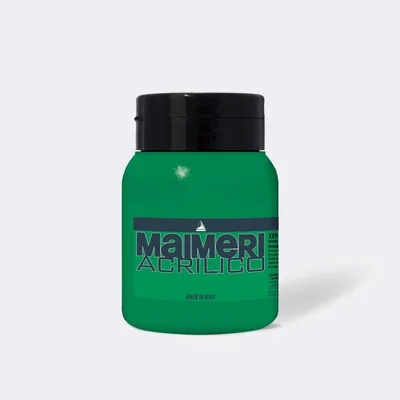 Produktbild von Acrylfarbe MAIMERI Acrilico 500 ml - Permanentgrün Dunkel