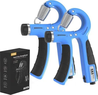 Productafbeelding van Set van 2 Verstelbare Handtrainers – Onderarmtrainers voor Gripkracht en Training, 5-60 kg