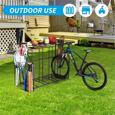 Imagen del producto de Soporte para bicicletas, para 4 bicicletas, resistente, ideal para garajes y exteriores