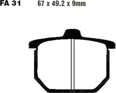 Immagine prodotto di Pastiglie freno anteriori per Honda CBX 1000, anni di produzione 1979-1980, pastiglie EBC - Nuove