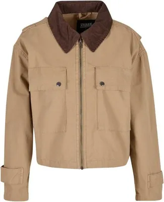 Produktbild von Urban Classics Übergangsjacke Damen Ladies Workwear Cropped Baumwolle Jacket beige M