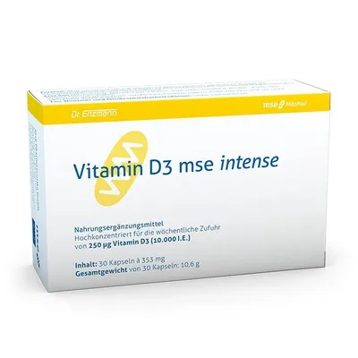 Produktbild von Dr. Enzmann Vitamin D3 intense 10.000 I.E. - MSE - hochdosiert Immunsystem