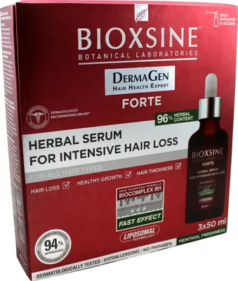 Produktbild von Bioxsine DermaGen Serum Forte für intensiven Haarausfall & stärkeres Haar 3x50ml