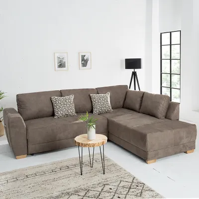 Produktbild von Moderne Wohnlandschaft NORWAY taupe Schlafsofa inkl. Kissen Schlafcouch Sofa