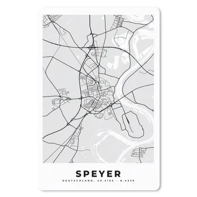 Produktbild von MuchoWow® Mauspad Mousepad Stadtplan - Deutschland - Karte - Speyer - Karte 40x60 cm - Mousepads - Maus Mat - Pad - Mausunterlage - Schreibtisch Accesoire