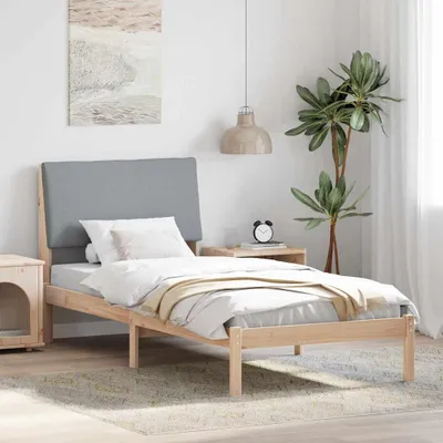 Obrázok produktu pre Maison Exclusive - Rám postele hnedý a svetlošedý 100 x 200 cm Masívne drevo borovica
