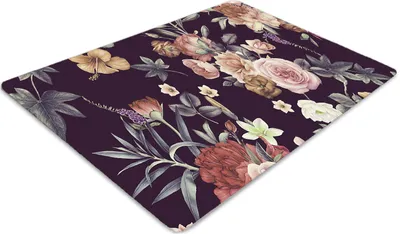 Obrázok produktu pre Podlahová ochranná podložka - Ochranná podložka pod stoličku - Podlahová podložka - 140x100 cm - Záhradné kvety