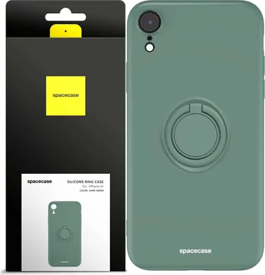 Obrázek produktu pro Silikonové pouzdro SPACECASE Silicone Ring Case pro iPhone Xr Zelená
