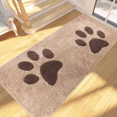 Immagine prodotto di Tappetino antiscivolo lavabile, 80 x 178 cm, color beige, per interni. Tappetino per ingresso, antiscivolo