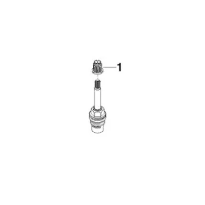 Produktbild von Keramik-Oberteil 1/2", rechtsschl. gebr. DORNBRACHT Nr. 90.90.03.137.00.90