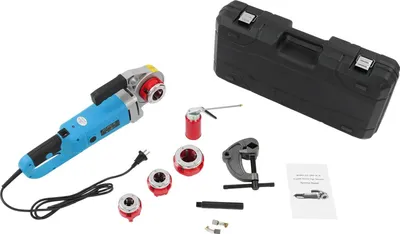 Image de Kit de fileteuses électriques pour tubes - Fileteuse - 2000 W - 230 V 50 Hz - 4 têtes de coupe - 22 tr/min - Moteur en cuivre pur - Portable - Bleu