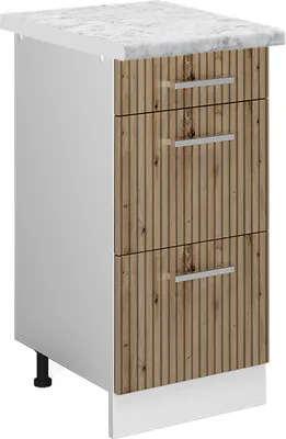 Obrázek produktu pro Spodní skříňka kuchyňské linky Vicco R-Line Řemeslný dub 40 cm se zásuvkami a pracovní deskou, Model 49180