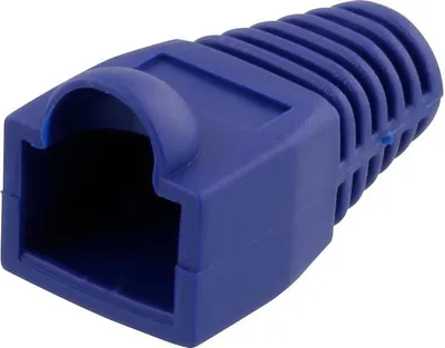 Image de Couvercles de connecteurs RJ45 pour câbles de 6,8 mm de diamètre, bleu, 20 pièces