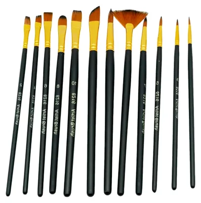 Produktbild von Pinselset mit 12 Aquarell- und Künstlerpinseln