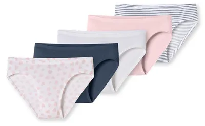 Produktbild von Schiesser Mädchen 5 Pack Slips - 95/5 Baumwolle - Größe 92 bis 140
