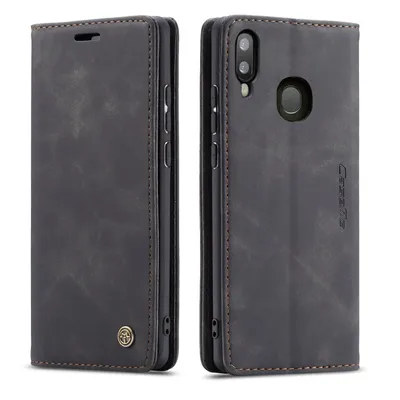 Obrázek produktu pro Galaxy A40 Pouzdro, RetroPolyuretanKožené Pouzdro, Kapsy na Karty, Magnetické Uzavírání, Pouzdro s Funkcí Stojánku pro Samsung Galaxy A40 černé