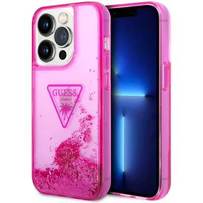 Immagine prodotto di Guess, custodia protettiva Glitter Palm Apple iPhone 14 Pro Max, rosa