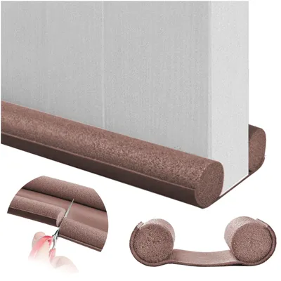 Produktbild von Türdichtung 90cm Braun, Zugluftstopper für Tür & Fenster, Schallschutz & Insektenschutz, Schaumstoff Dichtung zuschneidbar, EVI HOME Dual Brown
