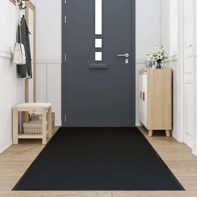 Image de vidaXL Paillasson noir 115x400 cm