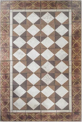 Produktbild von Art-Deco-Fliesen – Vinyl Fußmatte – 140x210 cm – Rutschfest, Pflegeleicht & Langlebig
