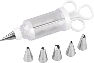 Produktbild von Glasurspritze, 6 Düsen, Edelstahl, Transparent - Tala