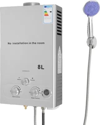 Produktbild von Sofort-Wasserheizer, 8L Kapazität, 16KW Nennwärmeeingang, LPG-Kompatibilität, hohe thermische Effizienz, wandmontiert