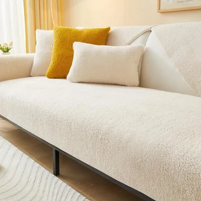 Productafbeelding van Antislip hoes voor bank, beige, 110 x 110 cm