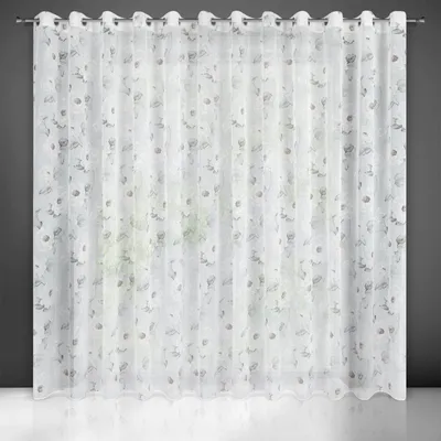 Produktbild von Gardine BESSY weiß rosa 350x250 cm Ösen Ösenvorhang