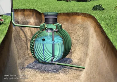 Produktbild von GARANTIA COLUMBUS Retentionszisterne 6500 Liter inkl. Teleskop-Domschacht und PE-Deckel