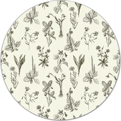 Produktbild von Glas-Herdabdeckplatte Glaskeramikkochfeld-Abdeckung Schneideplatten - 40 cm - Skizziert Wildblumen