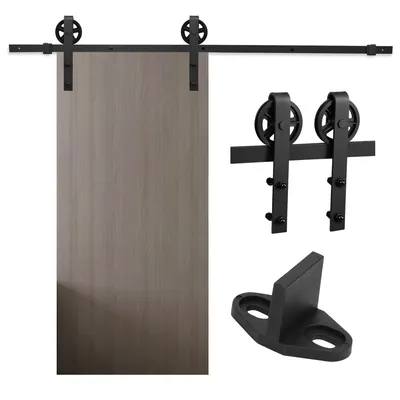 Obrázok produktu pre Jiubiaz Posuvné dvere systém Montážna sada Runner Rail Drevené dvere Posuvné dvere Montáž 183/200cm
