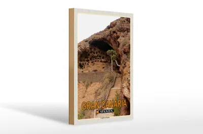 Produktbild von Holzschild Reise 20x30cm Gran Canaria Spanien Cenobio de Valerón