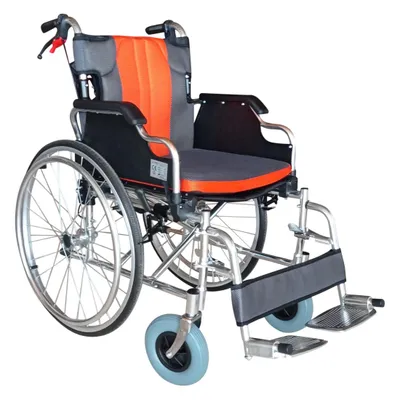 Image de KEROS fauteuil roulant manuel pliable aluminium pour personne agé ou handicapée