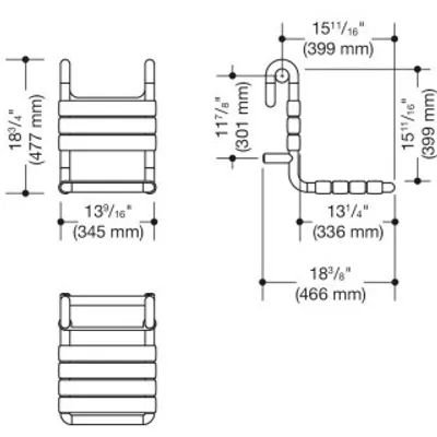 Produktbild von HEWI 801.51US100 90 Einhängesitz (USA), B:13 9/16",