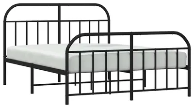 Obrázek produktu pro vidaXL Postel s čelem a nohou kovová 140x200 cm