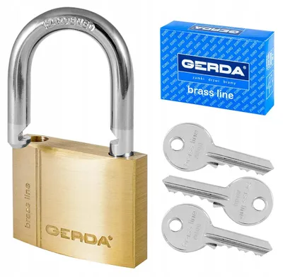 Produktbild von Gerda KMZ S40 Messing-Bügelvorhängeschloss A407 Einzelschließung