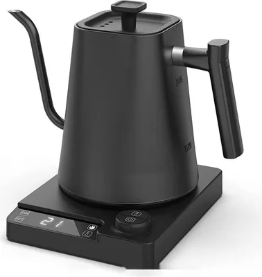 Zdjęcie produktu dla Zimilo 1L Elektryczny czajnik z wygiętą wylewką, 1200 W, z regulacją temperatury NTC, 40–100°C, funkcja utrzymywania ciepła przez 24 godziny, SUS304