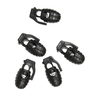 Produktbild von KORDELSTOPPER Ersatz-Set mit 10 Kordelstoppern - Handgranate schwarz