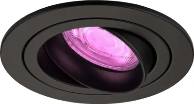 Produktbild von Ledvion LED Einbaustrahler Rund Schwarz RGB dimmbar smart