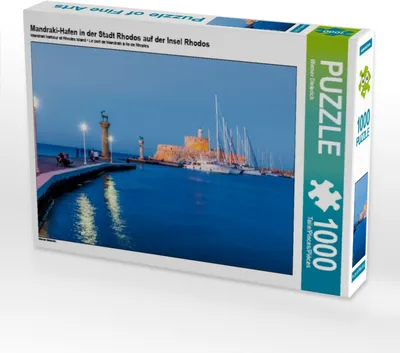 Produktbild von Calvendo Mandraki-Hafen in der Stadt Rhodos auf der Insel Rhodos 1000 Teile Puzzle quer 640x480mm, Dieterich Werner; 7453838