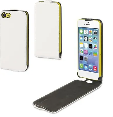 Immagine prodotto di muvit Slim, custodia flip in pelle per iPhone 5C, bianco